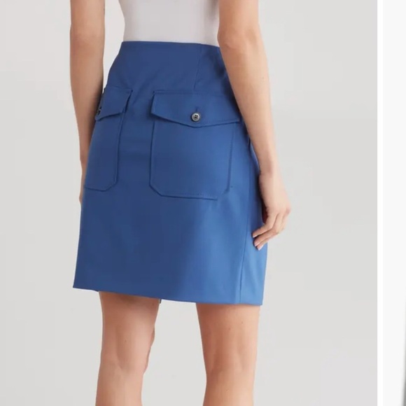 NWT Theory Wool Blend Pencil Skirt Sz 4 bluefin - Picture 2 of 2